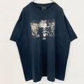 古着 used　OUTTA THIS WORLD　半袖フォトプリントTシャツ　クルーネック　黒　ブラック　春夏服　XLサイズ