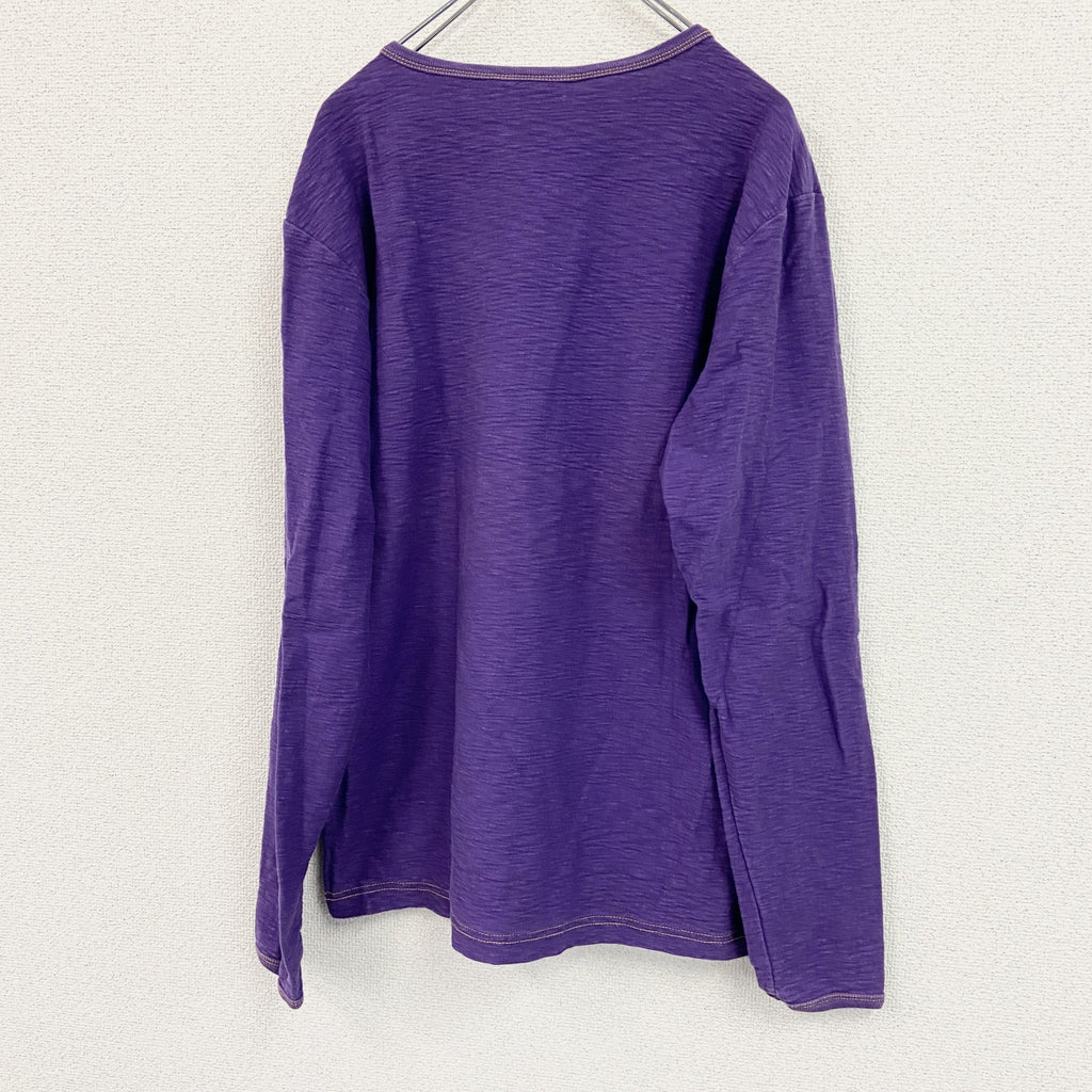 Columbia　コロンビア　長袖Tシャツ/ロンT　ワンポイントロゴ　紫　パープル　Lサイズ