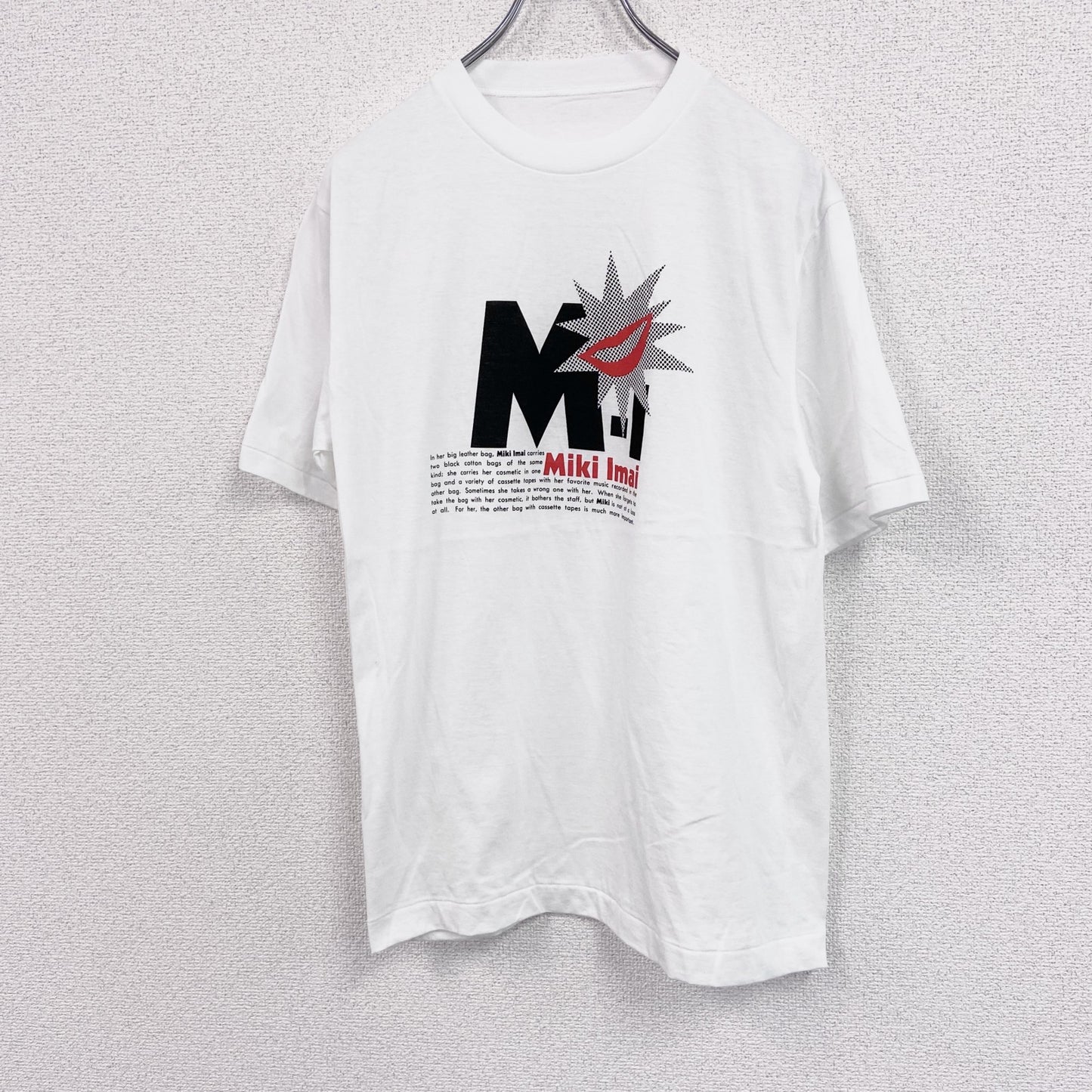90s　今井美樹　半袖プリントTシャツ　歌手　芸能人　ヴィンテージ　シングルステッチ　白　ホワイト