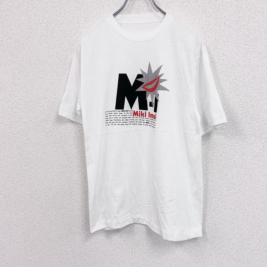 90s　今井美樹　半袖プリントTシャツ　歌手　芸能人　ヴィンテージ　シングルステッチ　白　ホワイト
