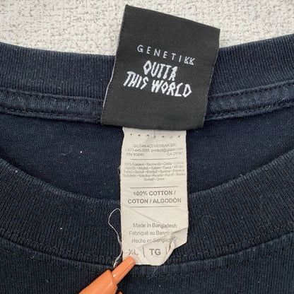 古着 used　OUTTA THIS WORLD　半袖フォトプリントTシャツ　クルーネック　黒　ブラック　春夏服　XLサイズ