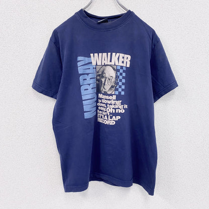 MURRAY WALKER　マレーウォーカー　半袖プリント人物Tシャツ　F1　モータースポーツ　紺　ネイビー　Mサイズ