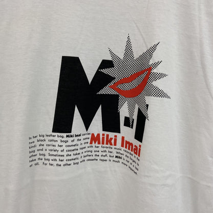 90s　今井美樹　半袖プリントTシャツ　歌手　芸能人　ヴィンテージ　シングルステッチ　白　ホワイト