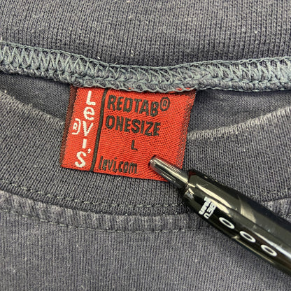 古着 used　LEVI’S リーバイス　半袖プリントＴシャツ　エレキギター　カジュアル　クルーネック　ネイビー　Lサイズ