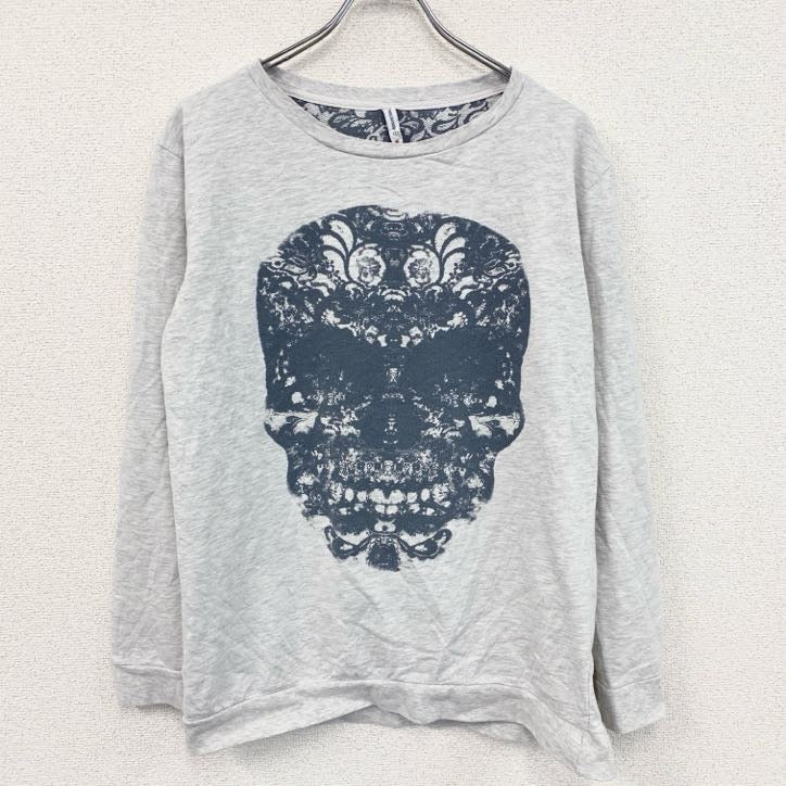 internacionale　長袖Tシャツ/ロンT　スカル　グレー　12サイズ