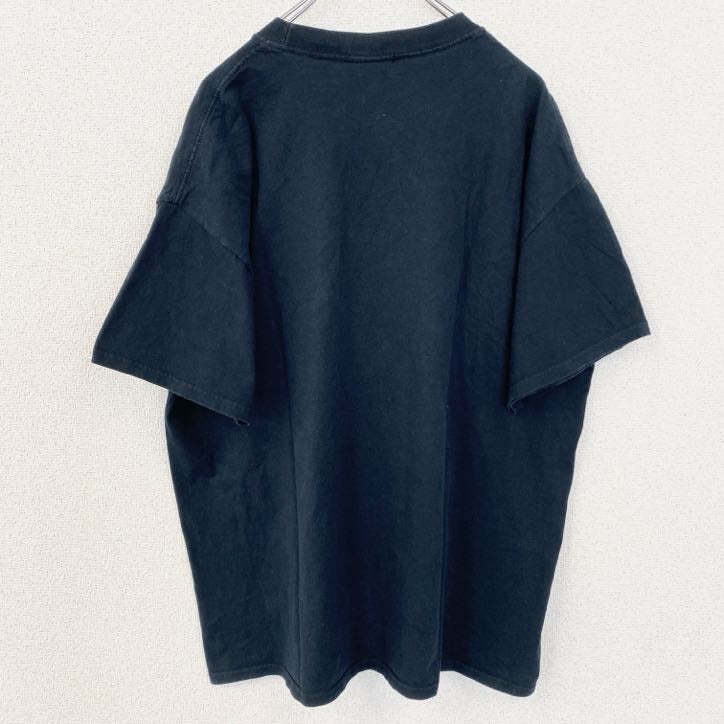古着 used　OUTTA THIS WORLD　半袖フォトプリントTシャツ　クルーネック　黒　ブラック　春夏服　XLサイズ