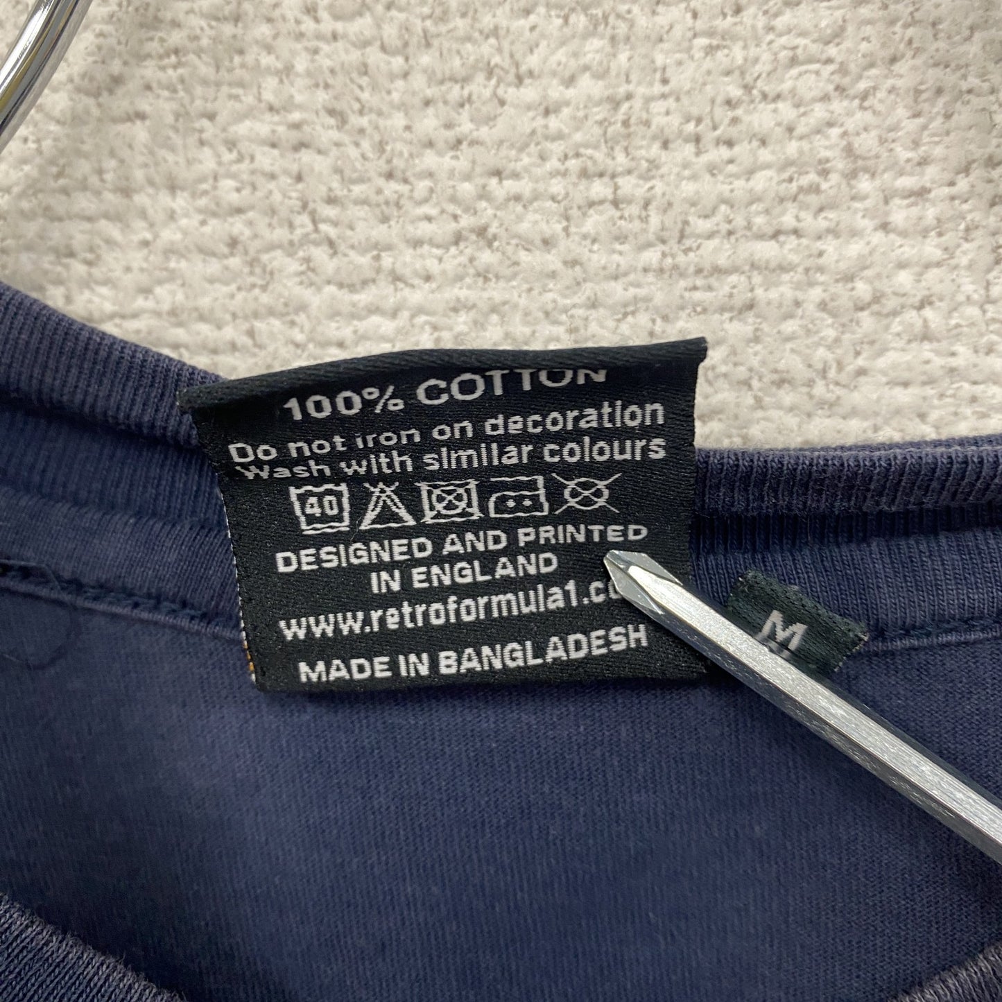 MURRAY WALKER　マレーウォーカー　半袖プリント人物Tシャツ　F1　モータースポーツ　紺　ネイビー　Mサイズ