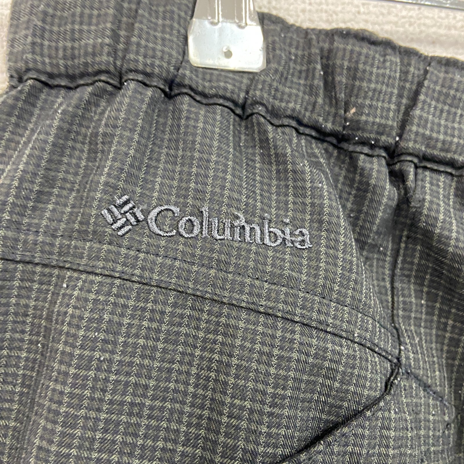 Columbia　コロンビア　ハーフパンツ/ショートパンツ　ジップフライ　チェック柄　黒　ブラック　XLサイズ