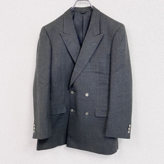 pierre cardin　ピエールカルダン　テーラードジャケット　ブレザー　ピークドラペル　灰色　グレー