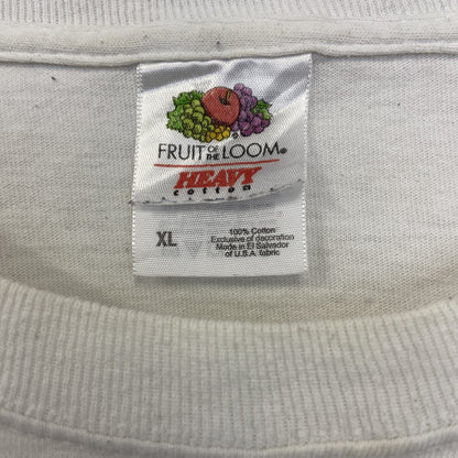 古着 used　FRUIT OF THE LOOM　半袖プリントＴシャツ　ニューヨーク　カジュアル　クルーネック　白　XLサイズ