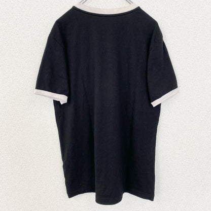 古着 used　NO BOUNDARIES　ノーバウンダリーズ　半袖リンガーTシャツ　黒　ブラック　レトロ　Mサイズ