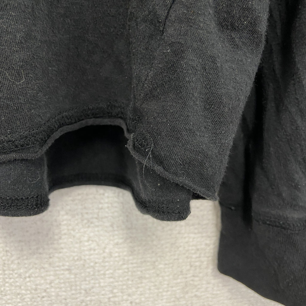 no broundaries　フード付き長袖Tシャツ/ロンT　ロザリオ　黒　ブラック　Lサイズ