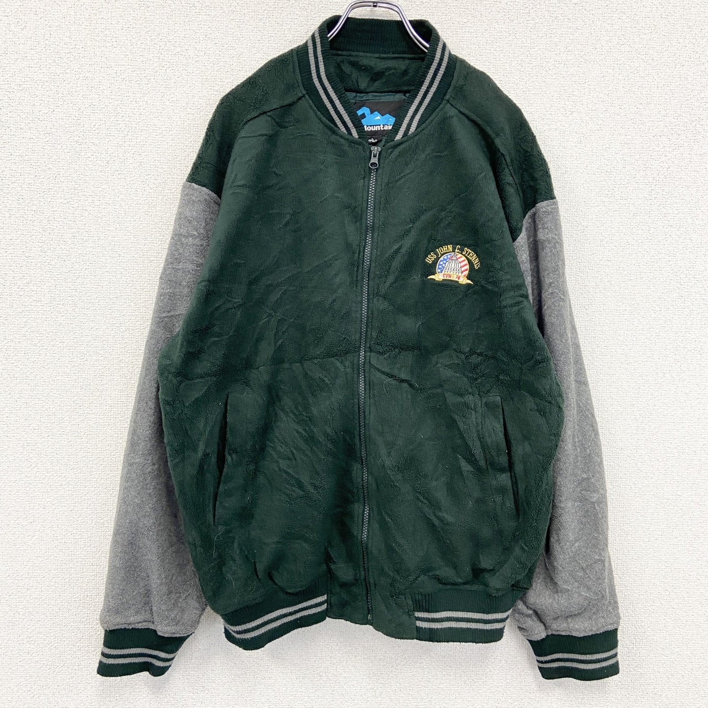 Tri Mountain　フルジップフリーススタジャン　緑　グリーン　Lサイズ