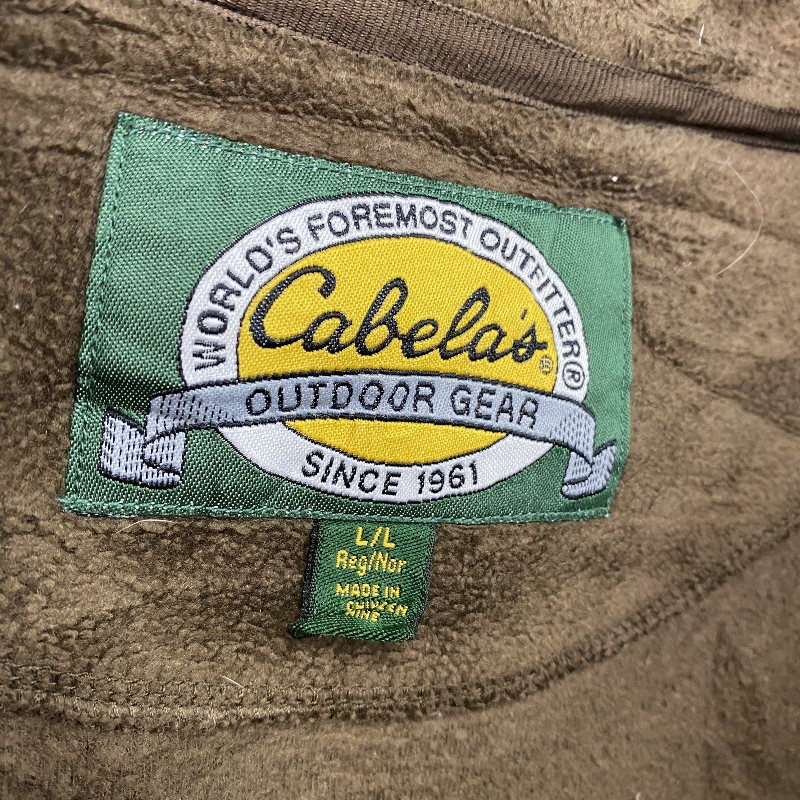 Cabela’ｓ　カベラス　フリースジャケット/ボアジャケット　フルジップ　茶色　ブラウン　Lサイズ