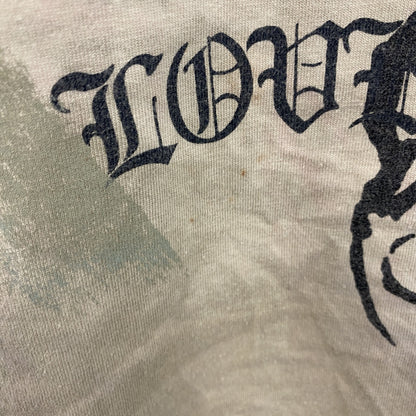 yd.　半袖プリントTシャツ　ブラックレター　ドラゴン　両面プリント　タイダイ柄　茶色　ブラウン　XLサイズ