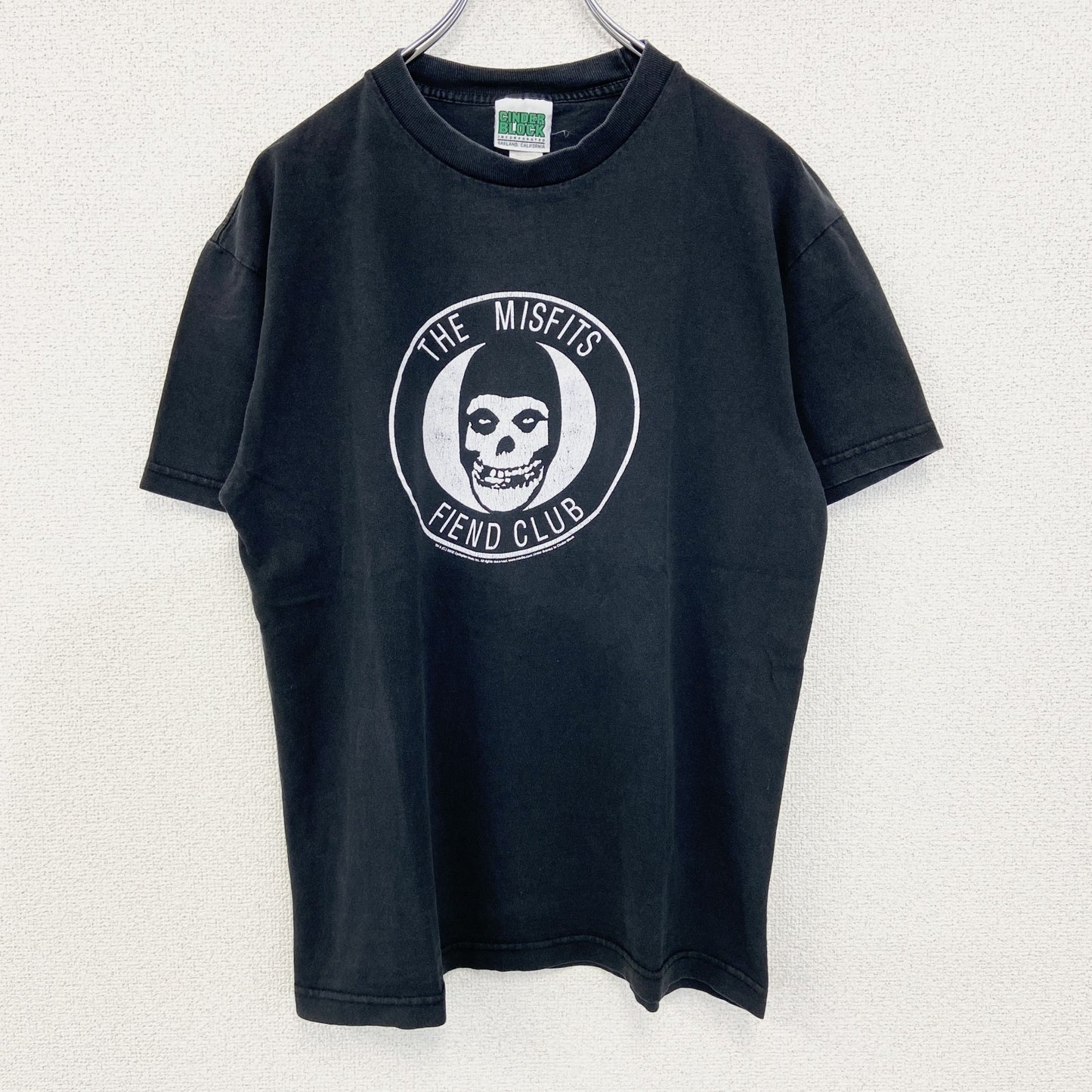 古着 used　00s　CINDER BLOCK　半袖バンドプリントTシャツ　MISFITS　Fiend Club　黒　Mサイズ