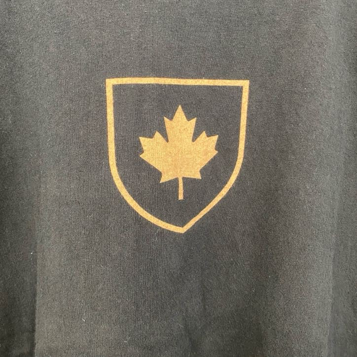 古着 used　RED CANOE　レッドカヌー　半袖プリントTシャツ　レトロ　クルーネック　カナダ　黒　ブラック　Lサイズ