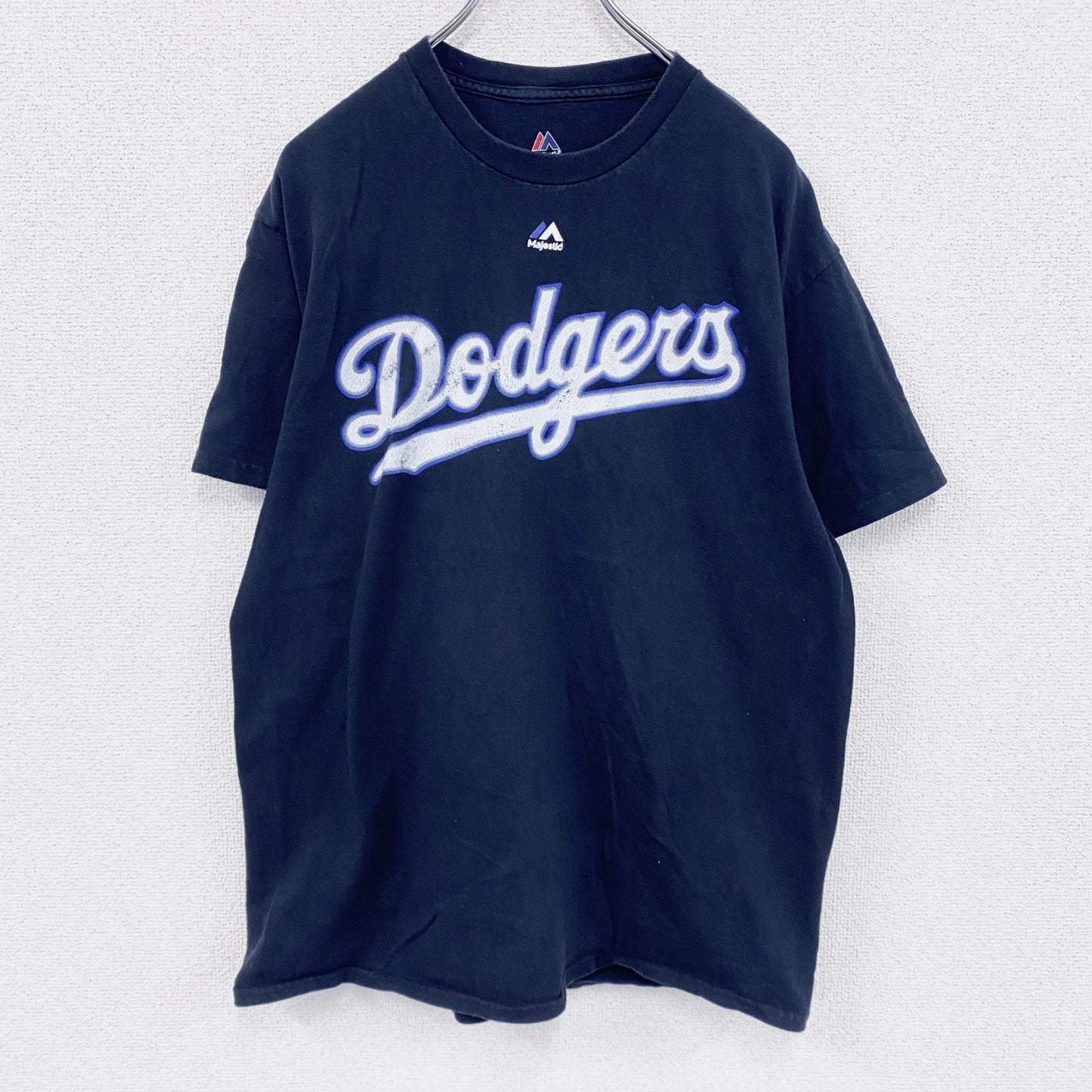 Majestic　マジェスティック　MLB　ロサンゼルスロジャース 　半袖Tシャツ　黑　ブラック　Lサイズ