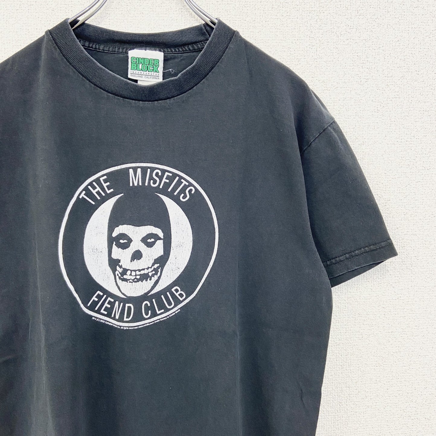古着 used　00s　CINDER BLOCK　半袖バンドプリントTシャツ　MISFITS　Fiend Club　黒　Mサイズ