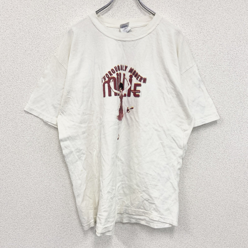 GILDAN　ギルダン　millie　半袖プリントTシャツ　ミュージカル　白　ホワイト　XLサイズ