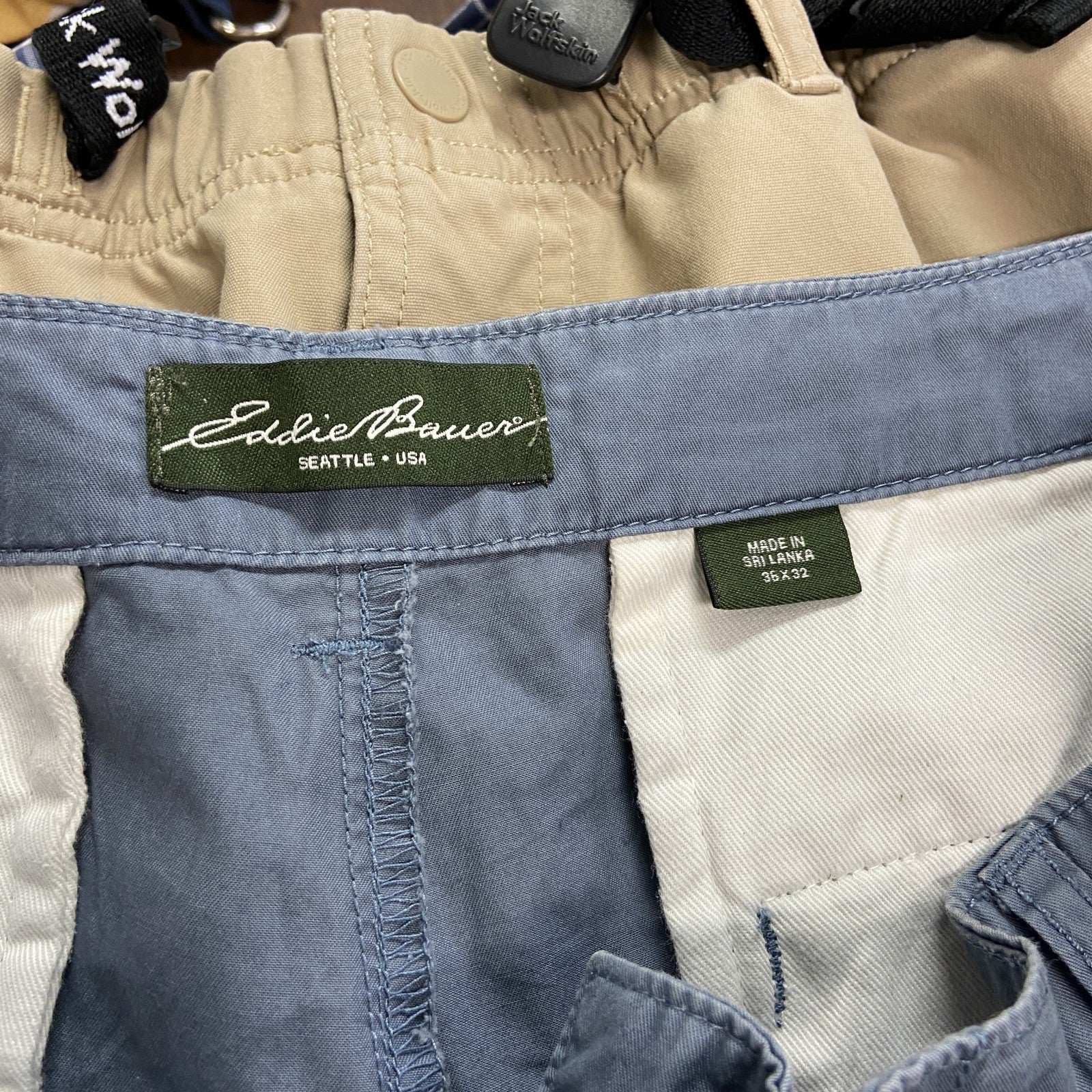 Eddie Bauer　エディーバウアー　チノパンツ　ジップフライ　紺　ネイビー　35サイズ
