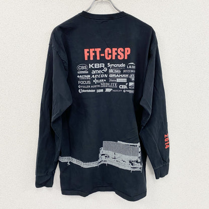 FRUIT OF THE LOOM　長袖Tシャツ/ロンT　黒　ブラック　XLサイズ
