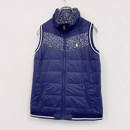 Ralph Lauren　ラルフローレン　ダウンベスト　リバーシブル　花柄　紺　ネイビー