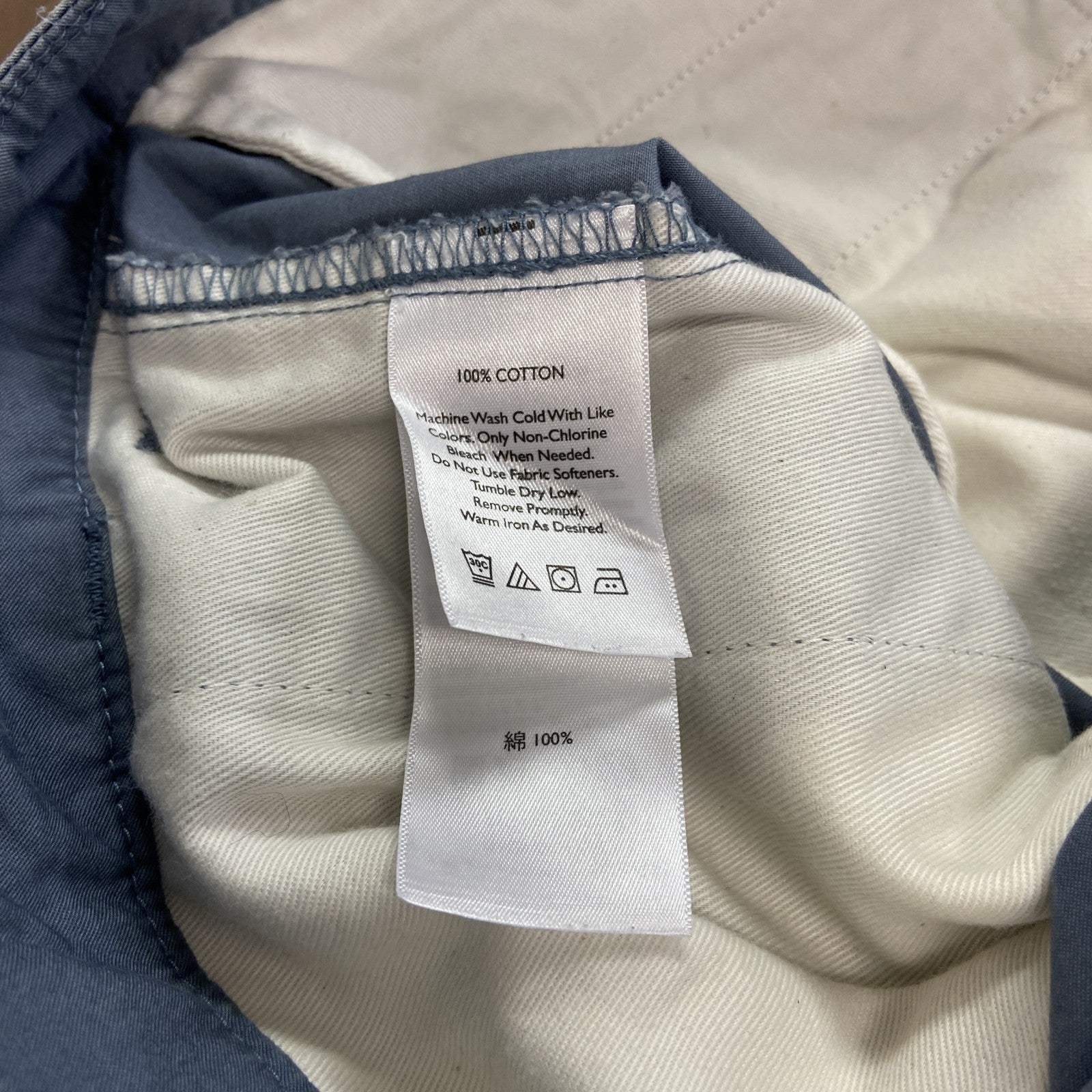 Eddie Bauer　エディーバウアー　チノパンツ　ジップフライ　紺　ネイビー　35サイズ