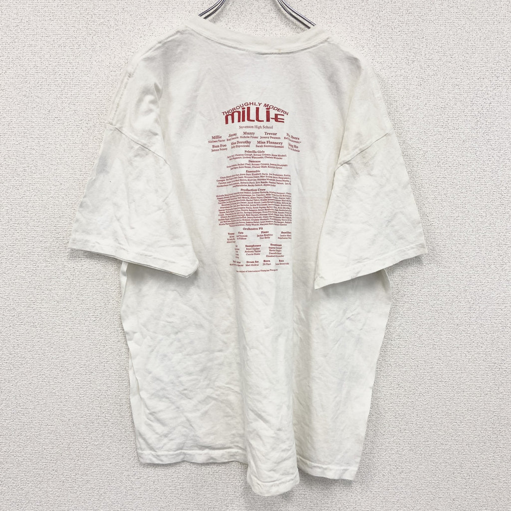 GILDAN　ギルダン　millie　半袖プリントTシャツ　ミュージカル　白　ホワイト　XLサイズ