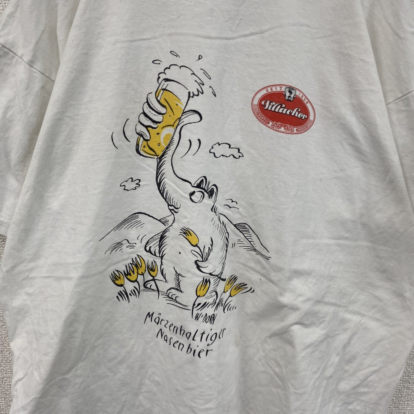 90s～　B&C　Villacher　フィラッハー　半袖Tシャツ　企業Ｔ　ヴィンテージ　白　ホワイト　XLサイズ