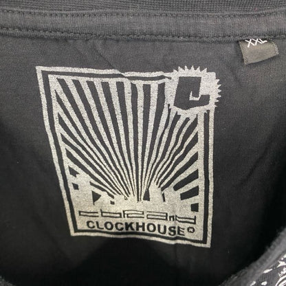 古着 used　CLOCKHOUSE　半袖プリントTシャツ　Y2K　ゴシック　クラシック　クルーネック　黒　ブラック　XXLサイズ