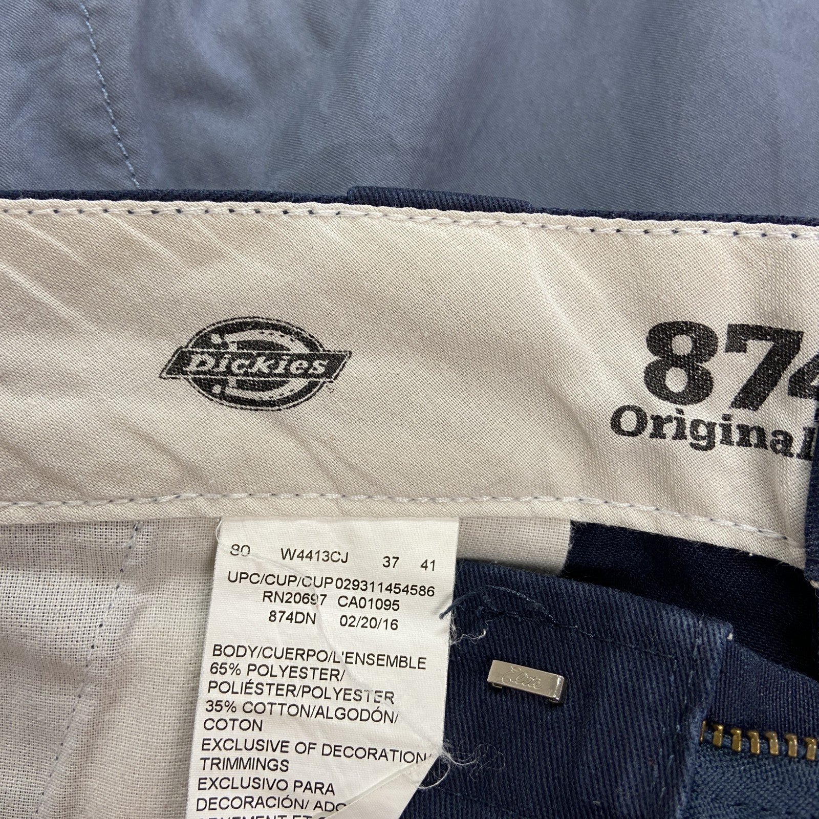 Dickies　ディッキーズ　ワークパンツ/チノパンツ　ジップフライ　紺　ネイビー　W37サイズ