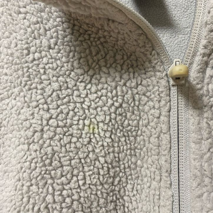 古着 used　Champion チャンピオン　長袖ハーフジップフリースジャケット　ハイネック　グレー　XXLサイズ