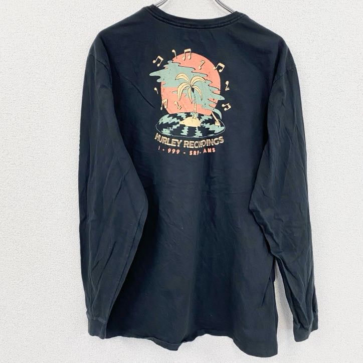 Hurley X　ハーレー　長袖Tシャツ/ロンT　黒　ブラック　XLサイズ