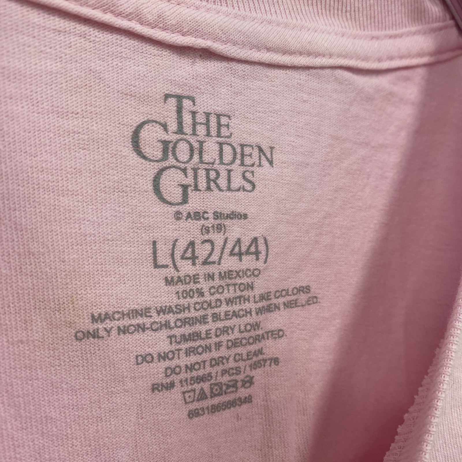 THE GOLDEN GIRLS　半袖プリントTシャツ　ピンク　Lサイズ