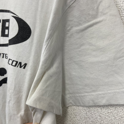 古着 used　SOL‘S　半袖プリントTシャツ　格闘技　キックボクシング　カジュアルデザイン　クルーネック　レトロ　白　Lサイズ