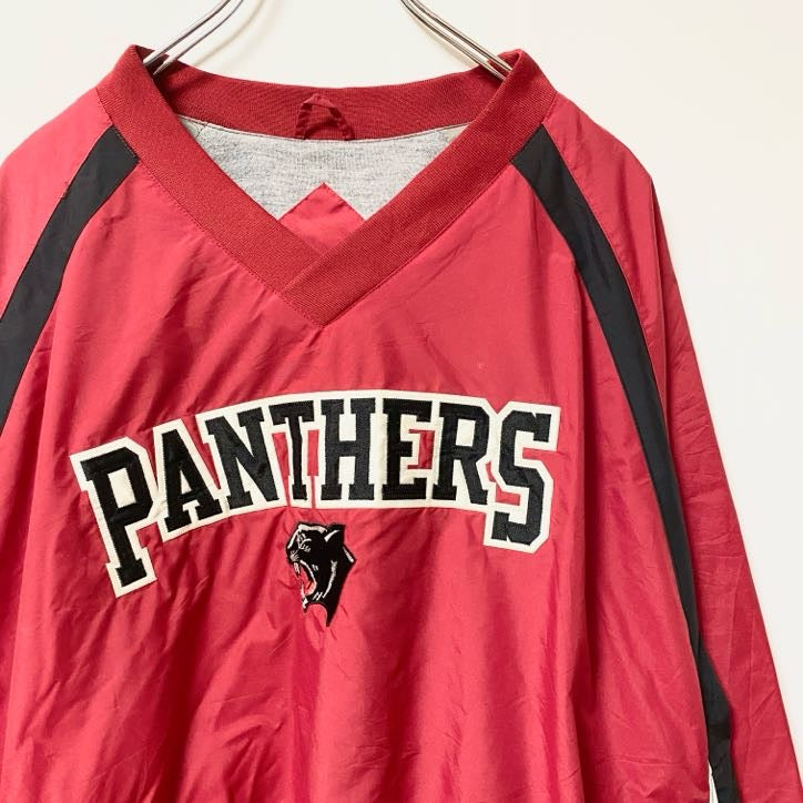 古着 used　Holloway　長袖ナイロンプルオーバー　ウインドブレーカー　PANTHERS　ビッグシルエット　3XLサイズ