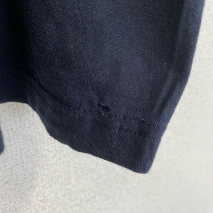 古着 used　半袖刺Tシャツ　ITALIA　イタリア　国旗　クルーネック　レトロデザイン　紺　ネイビー　Lサイズ