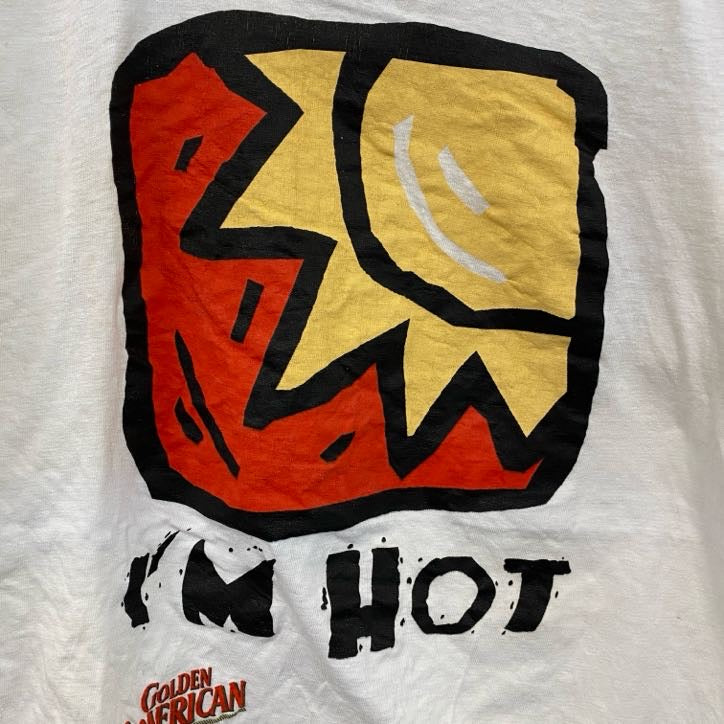 ～00s　AMERICAN　半袖プリントTシャツ　太陽　ヴィンテージ　白　ホワイト　Mサイズ