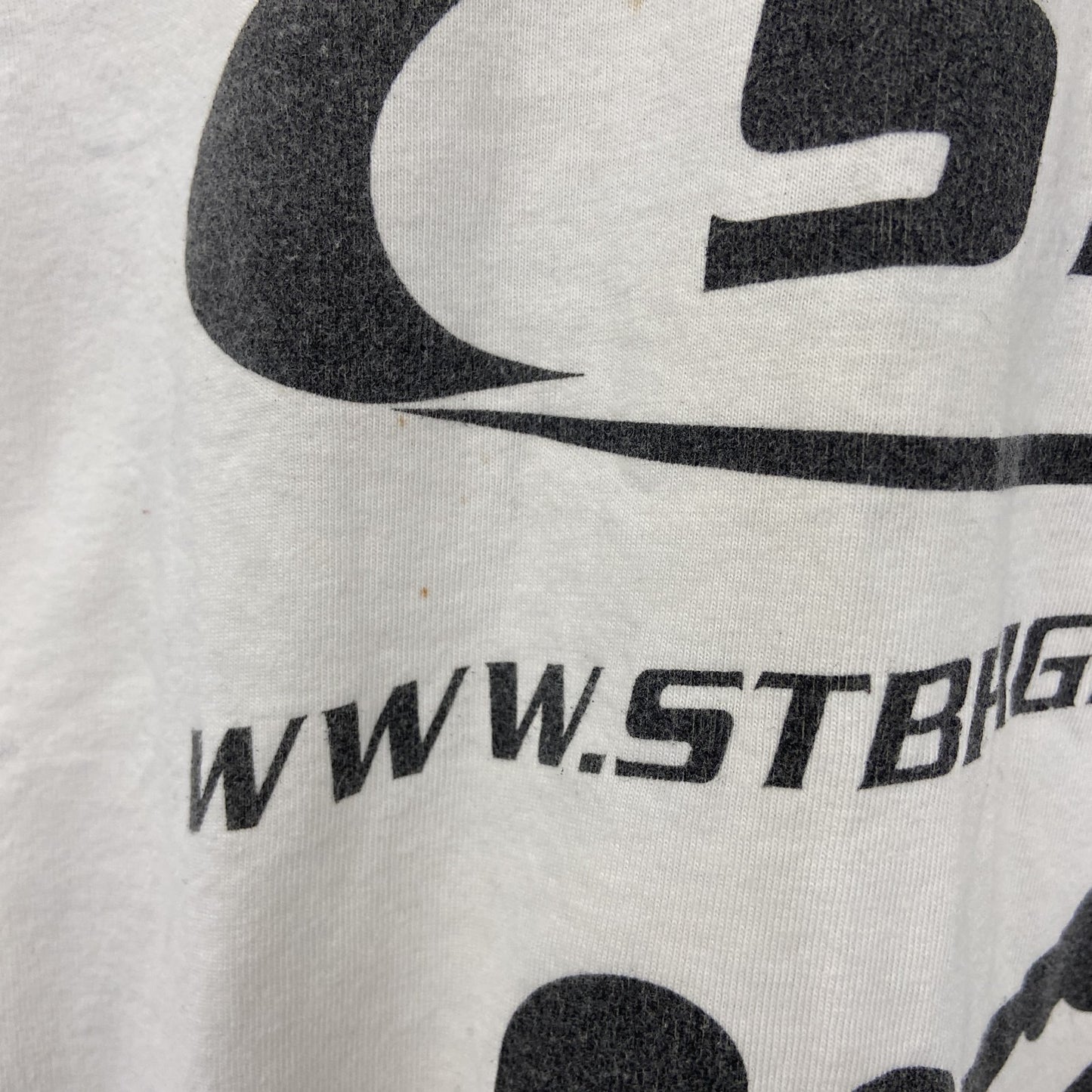古着 used　SOL‘S　半袖プリントTシャツ　格闘技　キックボクシング　カジュアルデザイン　クルーネック　レトロ　白　Lサイズ
