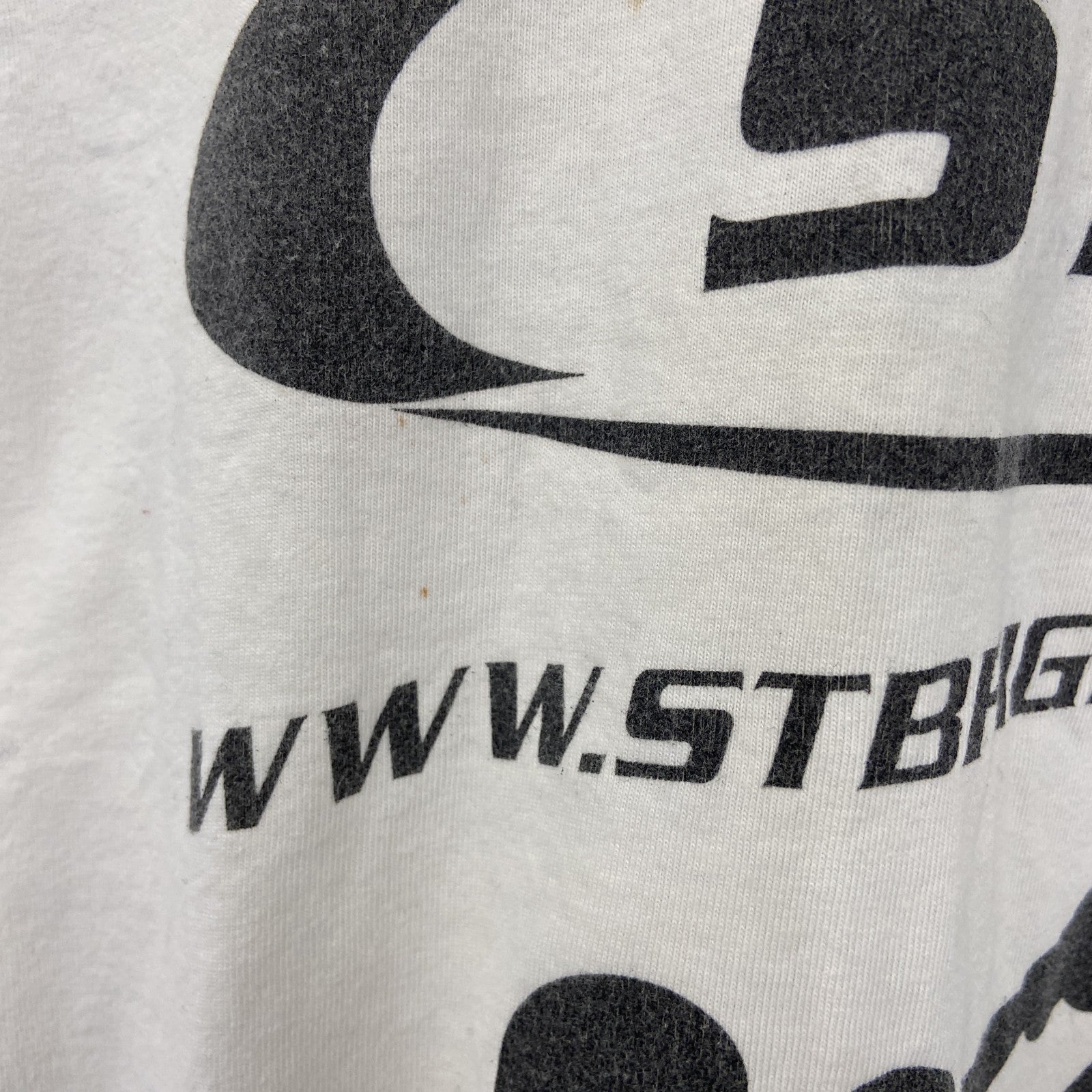 古着 used　SOL‘S　半袖プリントTシャツ　格闘技　キックボクシング　カジュアルデザイン　クルーネック　レトロ　白　Lサイズ