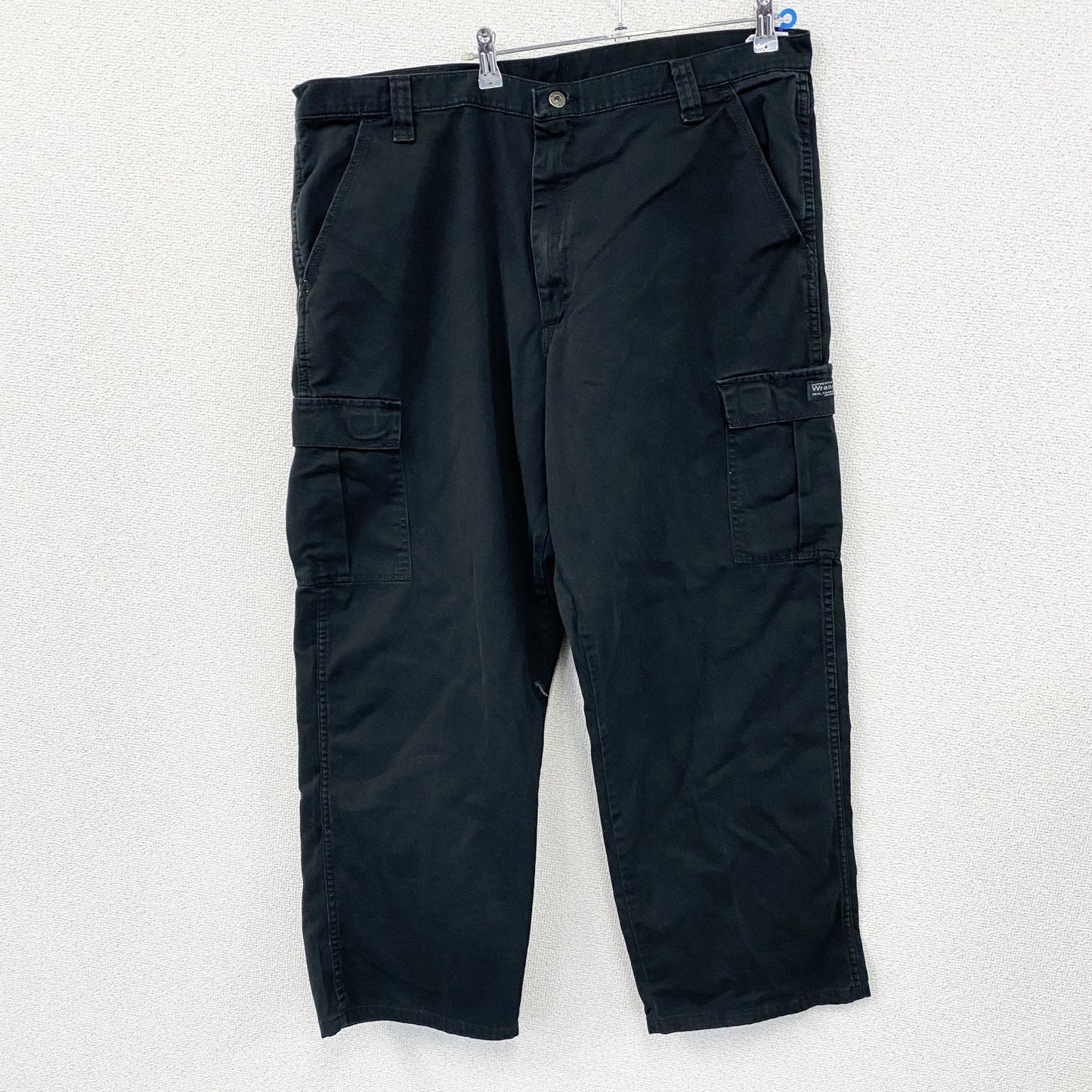 Wrangler　ラングラー　カーゴパンツ　ジップフライ　ワンポイント　黒　ブラック　W40サイズ