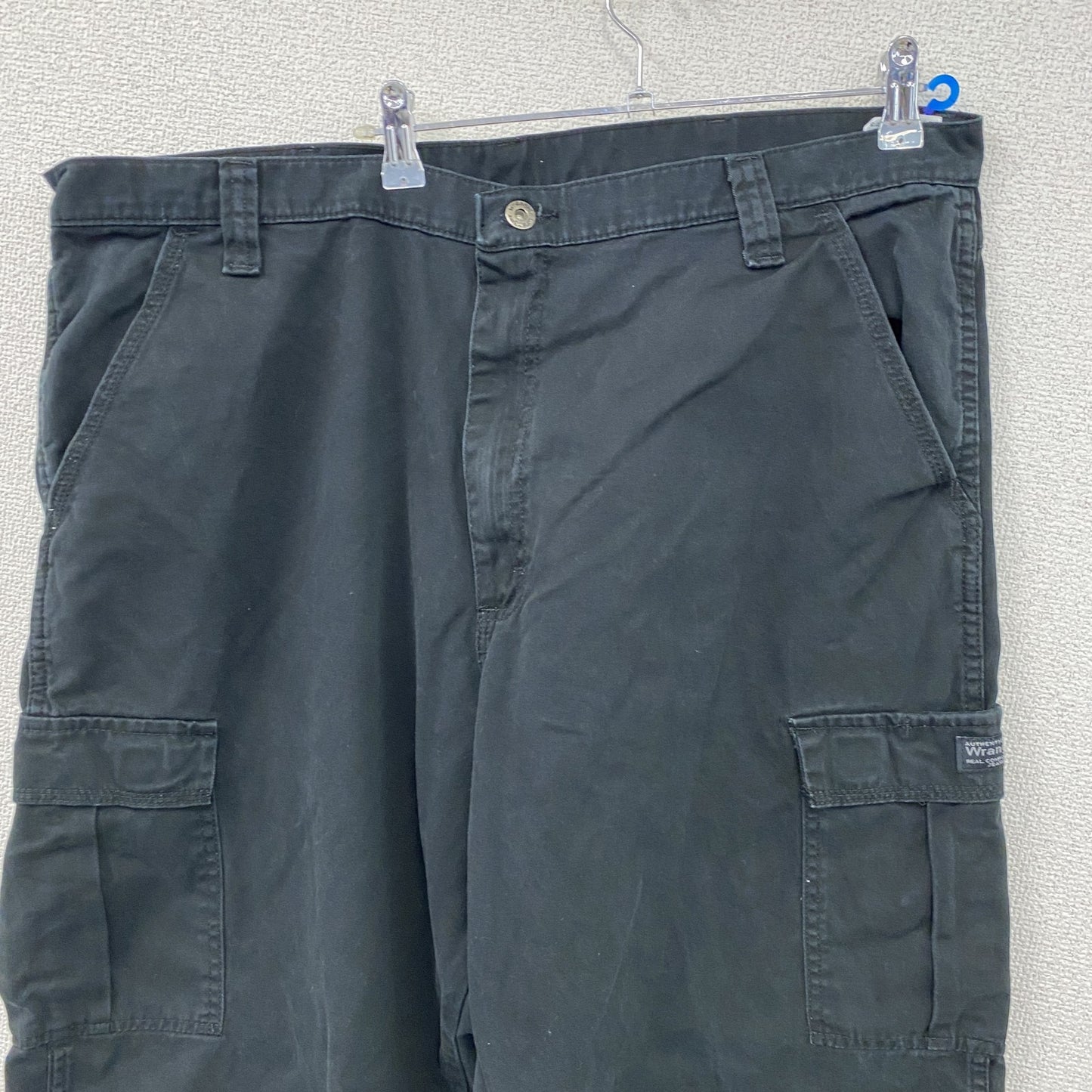 Wrangler　ラングラー　カーゴパンツ　ジップフライ　ワンポイント　黒　ブラック　W40サイズ