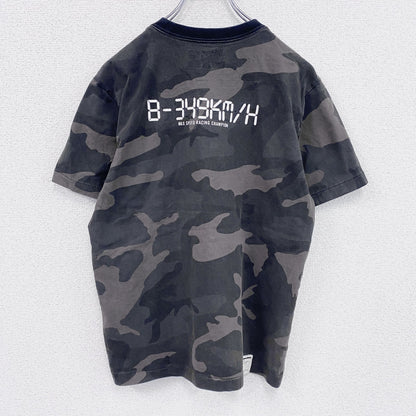 CHOCOLATE　チョコレート　半袖Tシャツ　リンガーT　カモフラ　迷彩柄　カーキ　Sサイズ
