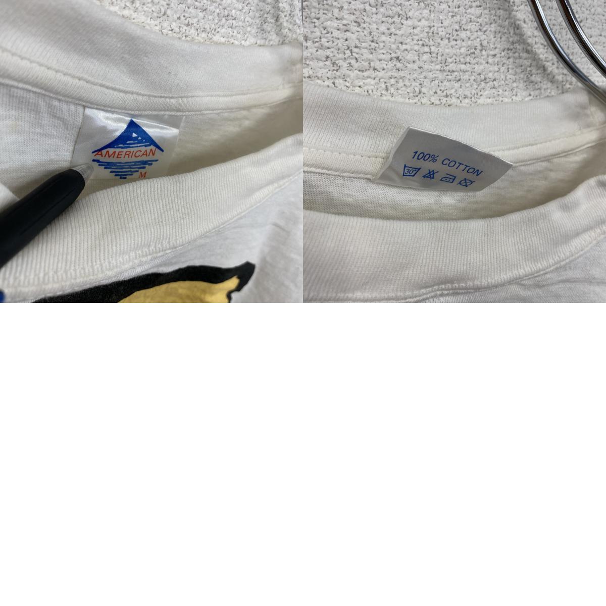 ～00s　AMERICAN　半袖プリントTシャツ　太陽　ヴィンテージ　白　ホワイト　Mサイズ