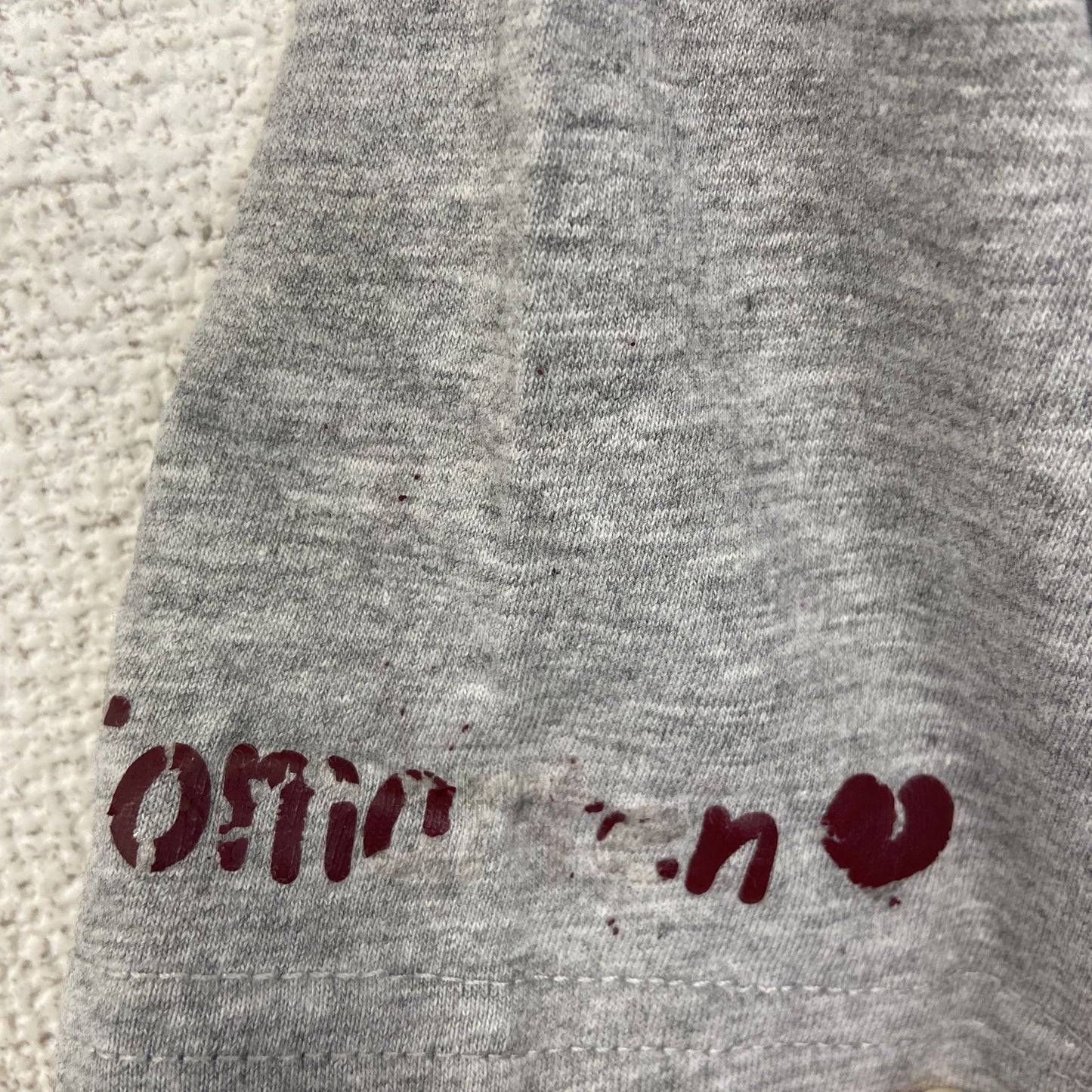古着 used　sg　半袖プリントTシャツ　TOSKANA　2015　カジュアルデザイン　クルーネック　レトロ　グレー　Sサイズ