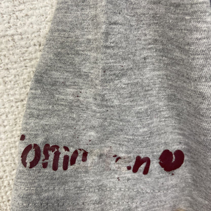 古着 used　sg　半袖プリントTシャツ　TOSKANA　2015　カジュアルデザイン　クルーネック　レトロ　グレー　Sサイズ