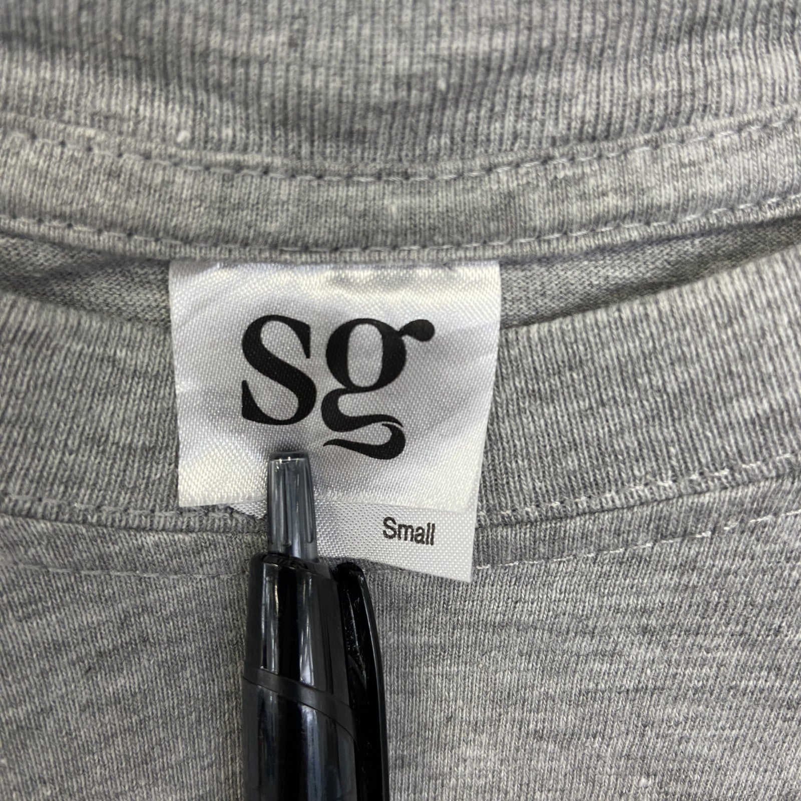古着 used　sg　半袖プリントTシャツ　TOSKANA　2015　カジュアルデザイン　クルーネック　レトロ　グレー　Sサイズ