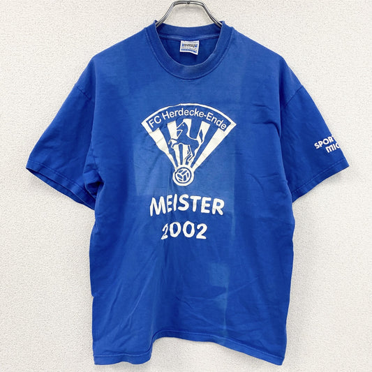 SCREEN STARS　半袖プリントTシャツ　青　ブルー　Lサイズ
