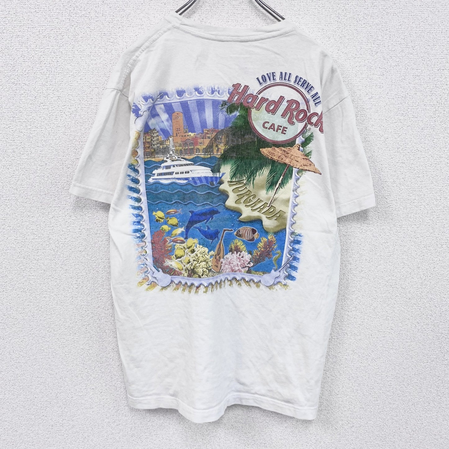 Hard Rock　ハードロック　半袖プリントTシャツ　両面プリント　白　ホワイト　